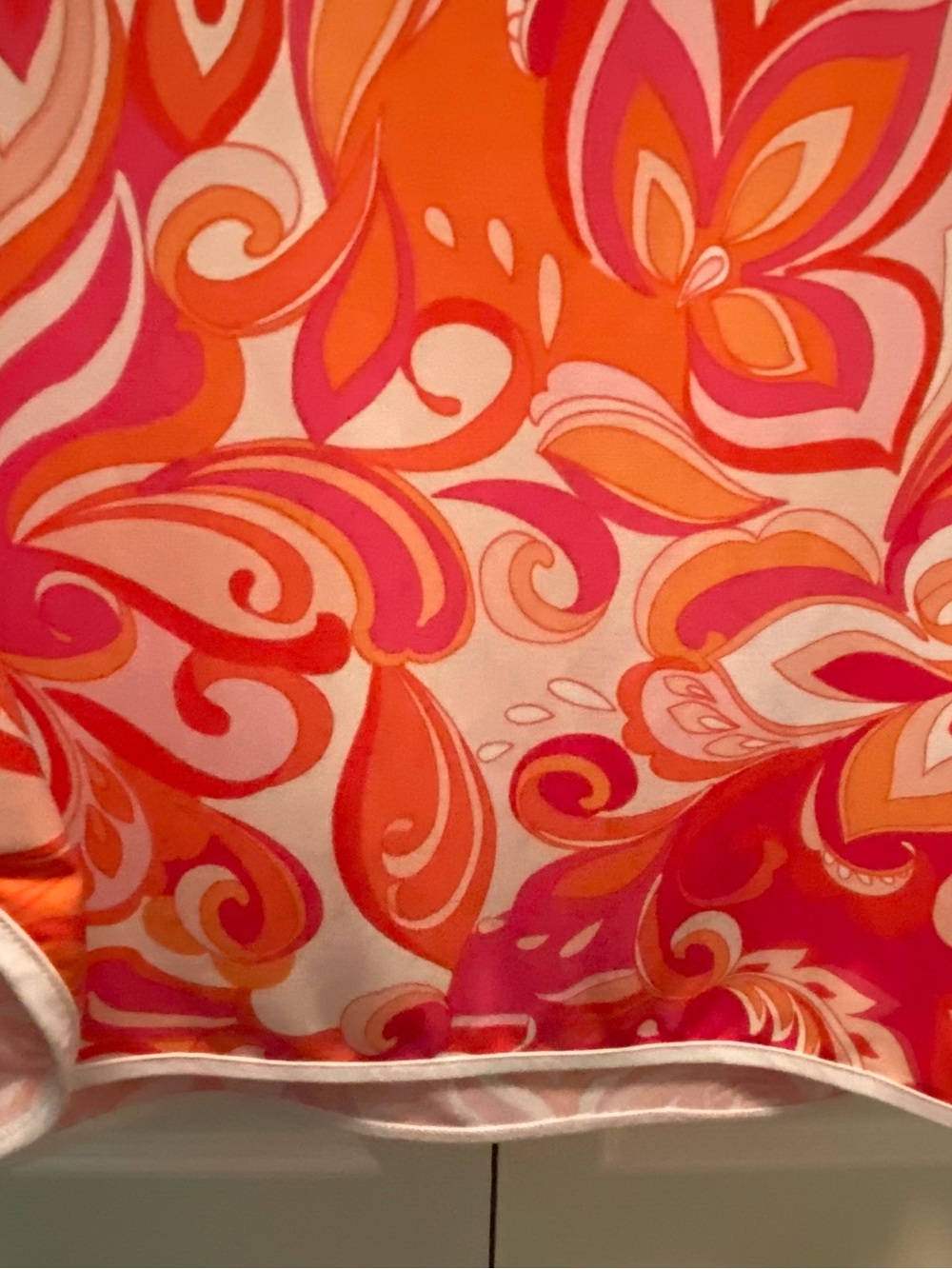 Sam & Jess Vintage Inspired 60’s Groovy Swirl Pink,Orange Blouse Large - Picture 8 of 9